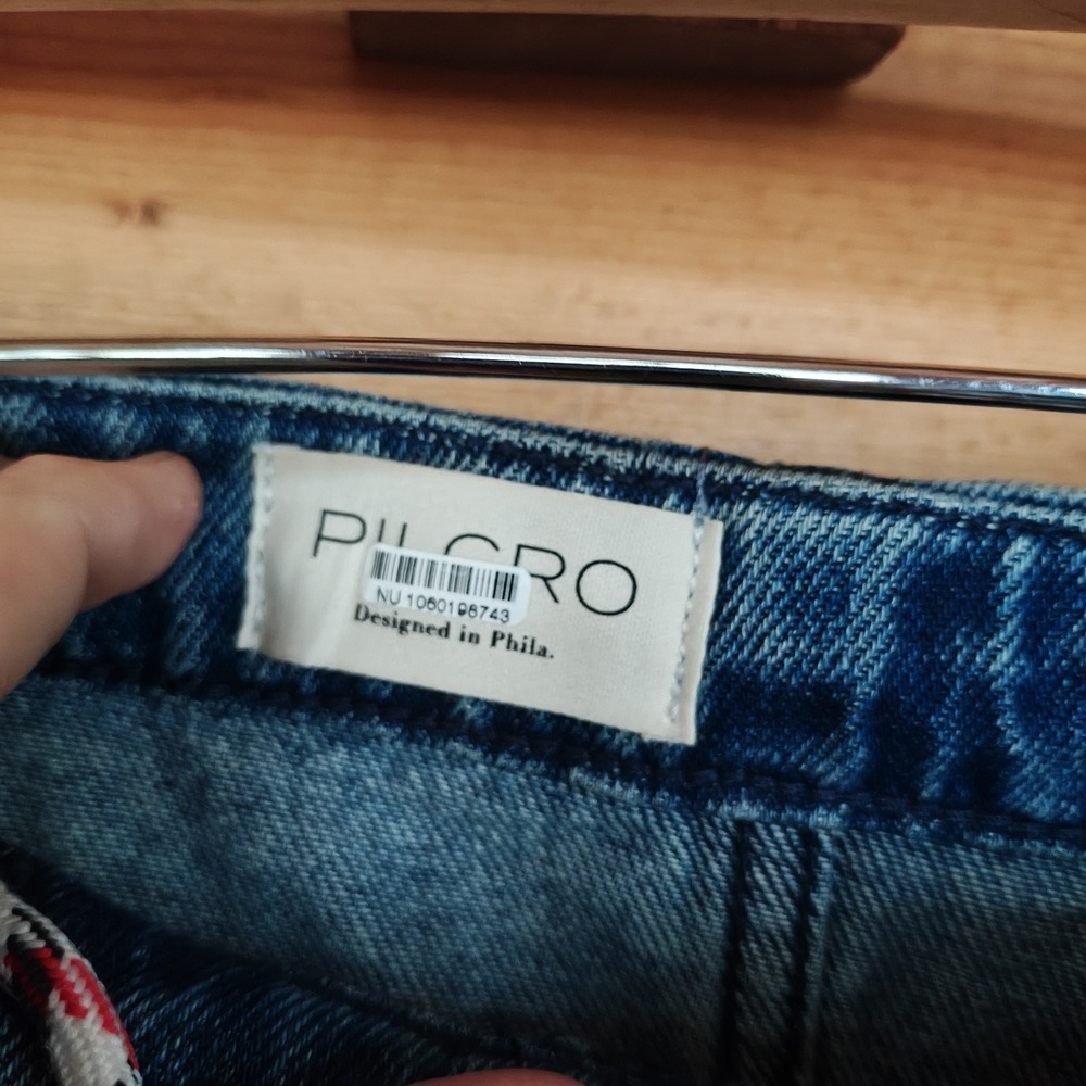 Anthropologie Pilcro Barrel Wide Leg Drawstring Denim Jeans Boho Coastal Size 28 - Picture 6 of 9